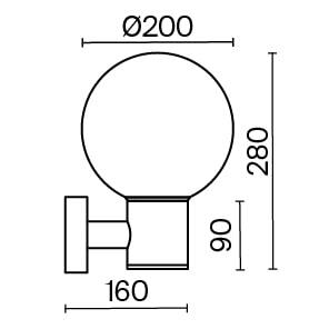 Уличный настенный светильник Outdoor O598WL-01B