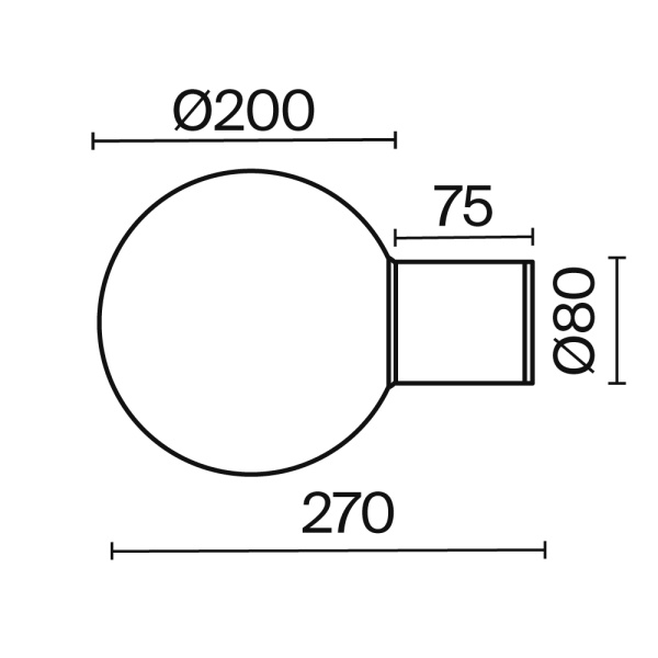Уличный настенный светильник Outdoor O598WL-01B1