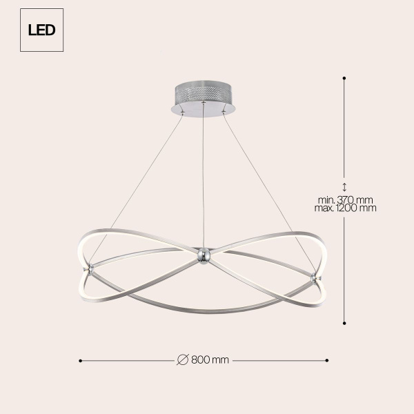 Подвесной светодиодный светильник Maytoni Weave MOD062PL-L56CH3K