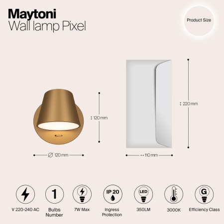 Бра Maytoni Pixel MOD421WL-L6BS3K