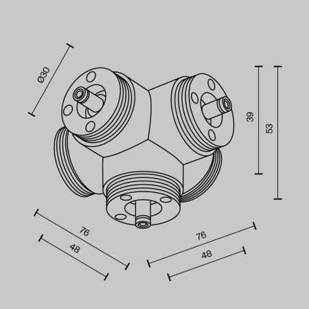 Комплектующие для систем освещения с токоведущими элементами Technical CA020L5C-B
