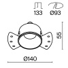 Встраиваемый светильник Technical DL051-01-GU10-RD-WB