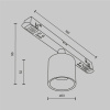 Трековый светодиодный светильник Maytoni Technical Magnetic Exility Alfa S TR132-2-7W4K-BS