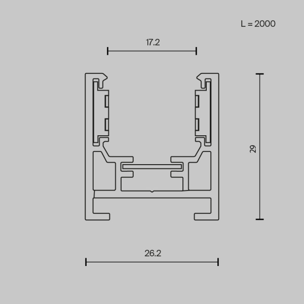Шинопровод накладной Technical TRXM034-412B