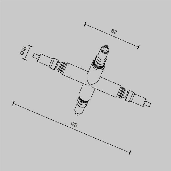 Комплектующие для систем освещения с токоведущими элементами Technical CA008TX-B