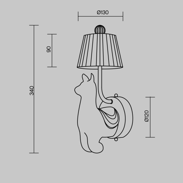Настенный светильник (бра) Maytoni Senor Alpaca MOD377WL-L6W3K