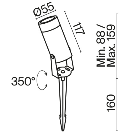 Ландшафтный светильник Outdoor O050FL-L5GF3K