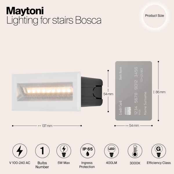 Подсветка для лестниц Maytoni Bosca O045SL-L5W3K
