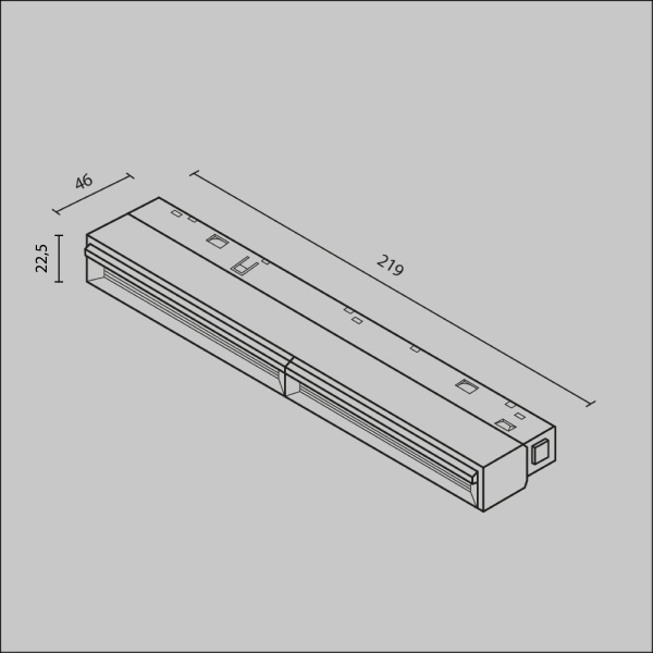 Трековый светильник Technical TR106-2-12W4K-B