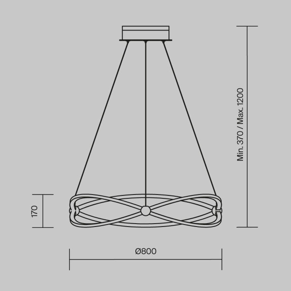 Подвесной светодиодный светильник Maytoni Weave MOD062PL-L56CH3K