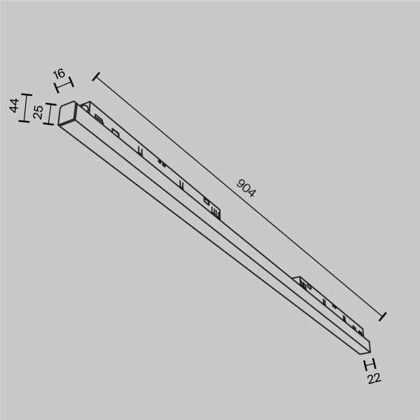 Трековый светильник Technical TR030-4-30W3K-WW-DS-B