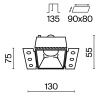 Встраиваемый светильник Technical DL051-01-GU10-SQ-WS