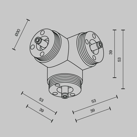 Комплектующие для систем освещения с токоведущими элементами Technical CA016TC-B