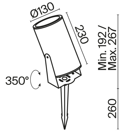 Ландшафтный светильник Outdoor O050FL-L30W3K
