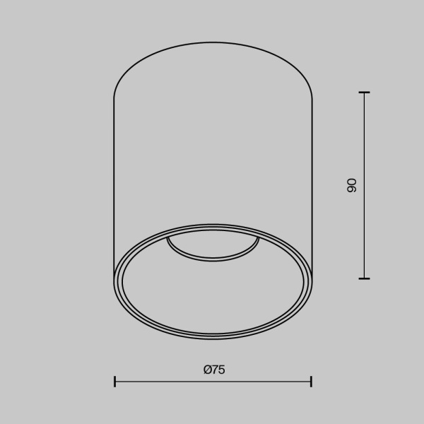 Потолочный светодиодный светильник Maytoni Technical Alfa Led C064CL-12W4K-RD-WB