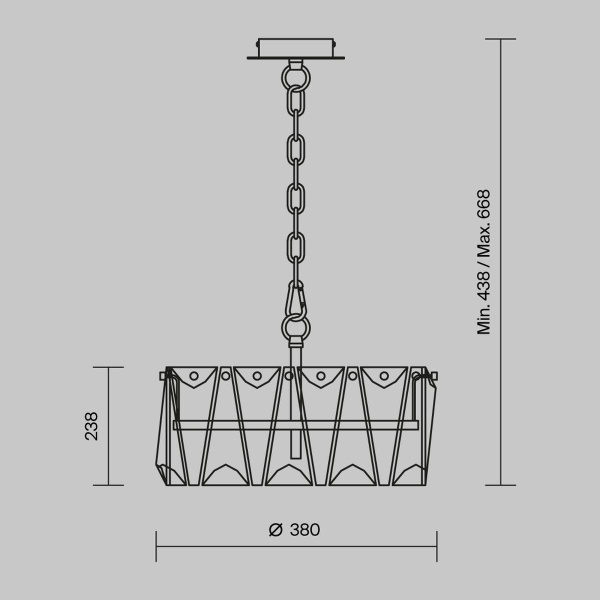 Подвесная люстра Maytoni Puntes MOD043PL-04CH