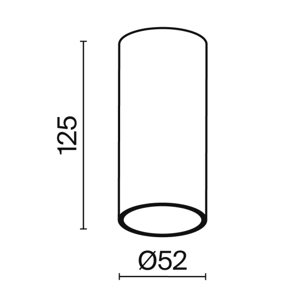 Потолочный светильник Technical C056CL-L12B4K-W-B