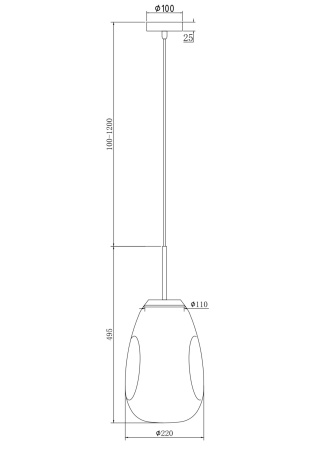 Подвесной светильник Maytoni P013PL-01G