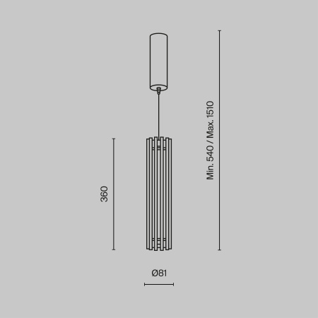Подвесной светильник Maytoni MOD410PL-L12BS3K