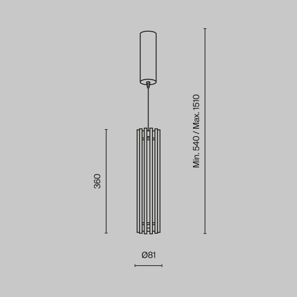 Подвесной светильник Maytoni MOD410PL-L12BS3K