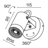 Уличный настенный светильник Outdoor O025WL-01B
