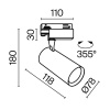 Трековый светильник Technical TR029-3-10W3K-S-W