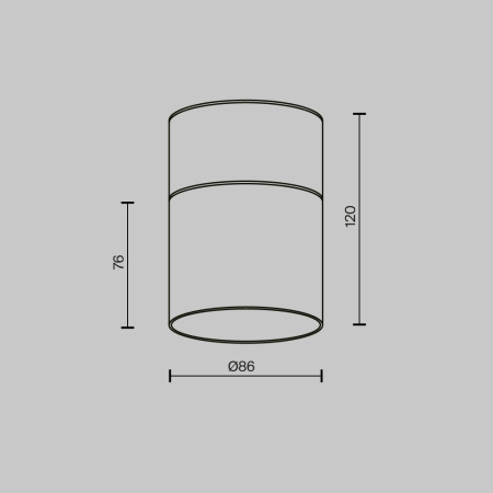 Потолочный светильник Technical C094CL-GX53-B