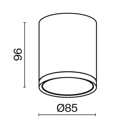 Потолочный светильник Technical C086CM-GX53-MRD-W