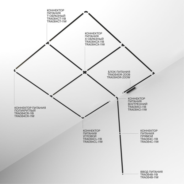 Шинопровод Maytoni Technical Busbar trunkings Radity TRX084EC-112W