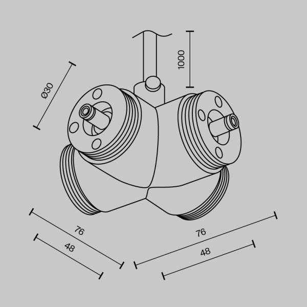 Комплектующие для систем освещения с токоведущими элементами Technical CA017TX-P-B