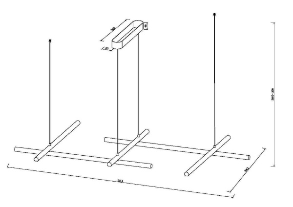 Подвесной светодиодный светильник Maytoni Radiance MOD278PL-L50G3K
