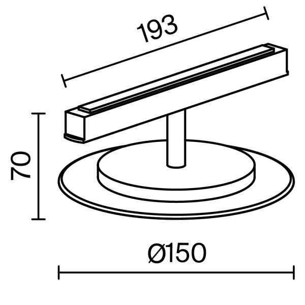 Трековый светильник Technical TR107-2-5W3K-BS