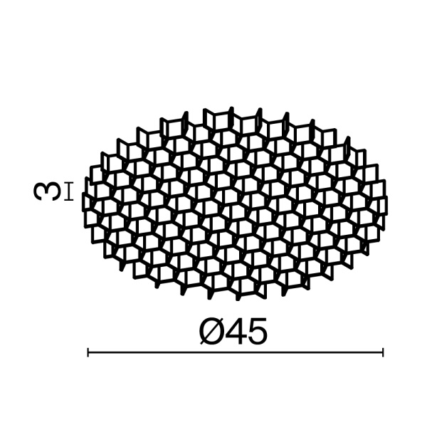 Комплектующие для светильника Technical HoneyComb-D45