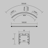 Профиль Led Strip ALM-3535R-B-D-90°-1.5M
