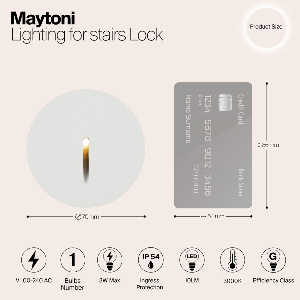 Подсветка для лестниц Maytoni Bil O014SL-L3W3K