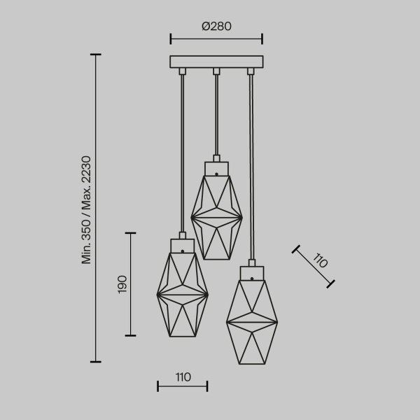 Подвесной светильник Maytoni Coctail time MOD325PL-03G
