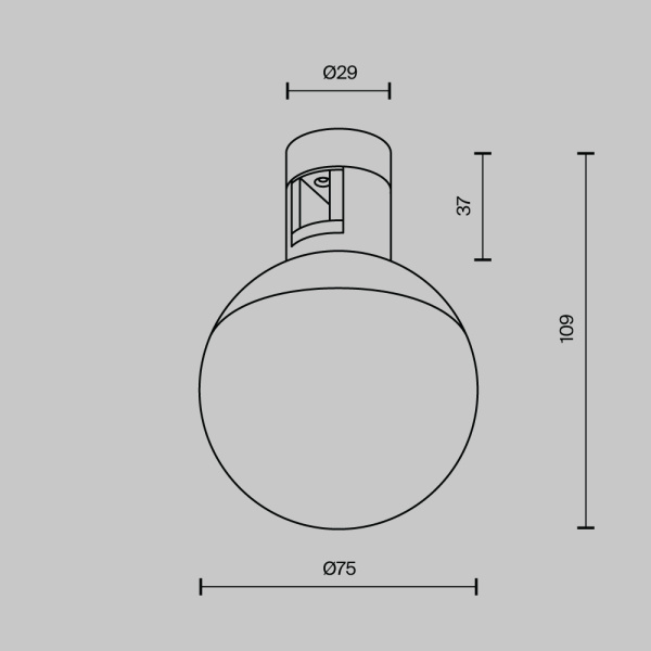 Трековый светильник Technical TR149-1-5W3K-PT