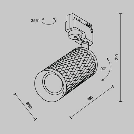 Трековый светильник Technical TR011-1-GU10-G