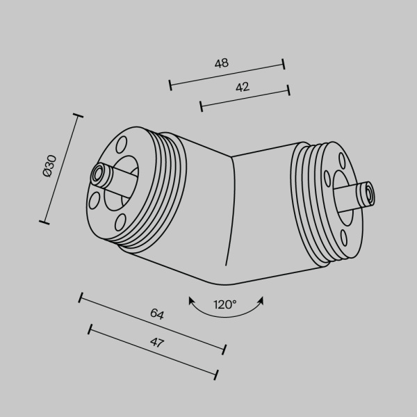 Комплектующие для систем освещения с токоведущими элементами Technical CA018LWC-B