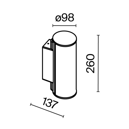 Уличный настенный светильник Outdoor O434WL-L12GF3K