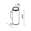 Уличный настенный светильник Outdoor O303WL-L24W3K