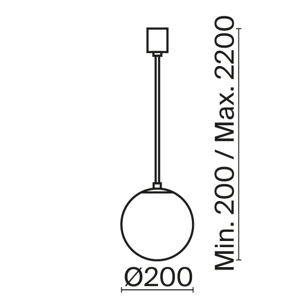 Подвесной светильник Maytoni P039PL-5W4K-20-B