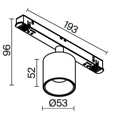 Трековый светильник Technical TR132-4-7W-DS-B