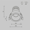 Встраиваемый светильник Technical DL115-10W-3K-B