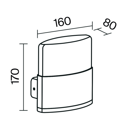 Уличный настенный светильник Outdoor O442WL-L12GF3K1