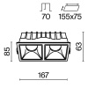 Встраиваемый светильник Technical DL043-02-15W4K-SQ-W