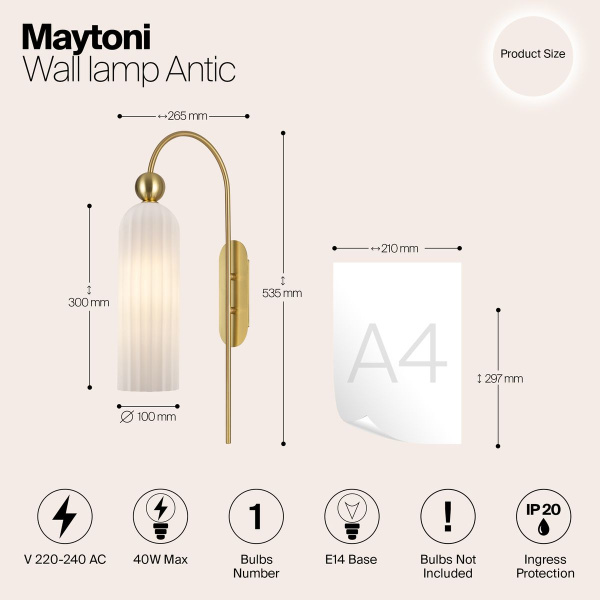 Бра Maytoni Antic MOD302WL-01W