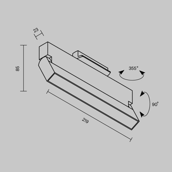 Трековый светильник Maytoni Technical TR223-1-12WCCT-W-B