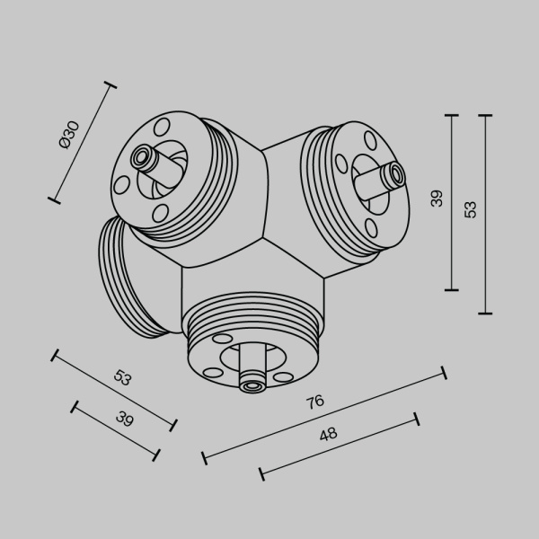 Комплектующие для систем освещения с токоведущими элементами Technical CA019L4C-B