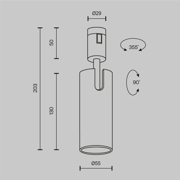 Трековый светильник Technical TR144-1-12W3K-W-B